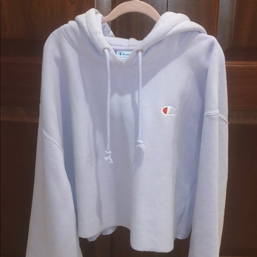 Champion lavender cropped hoodie